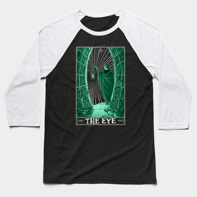 The Eye Tarotesque (dark) Baseball T-Shirt by Rusty Quill